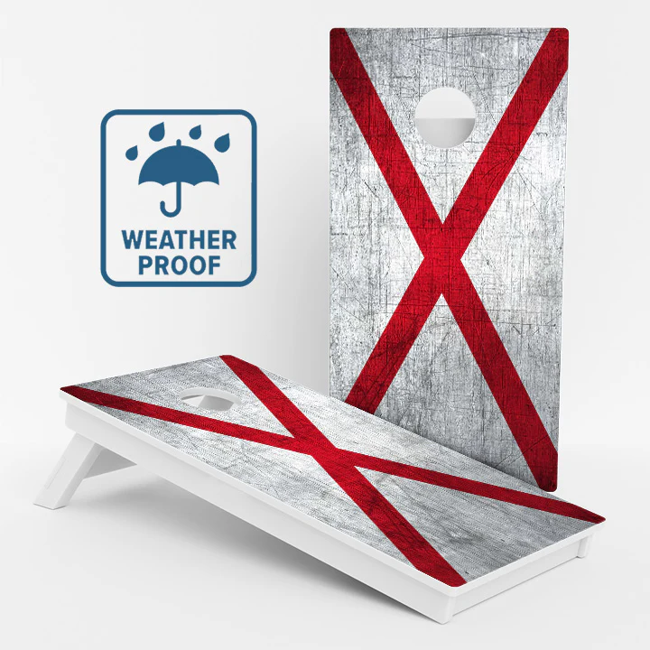 Alabama Flag Weather Proof Cornhole Boards