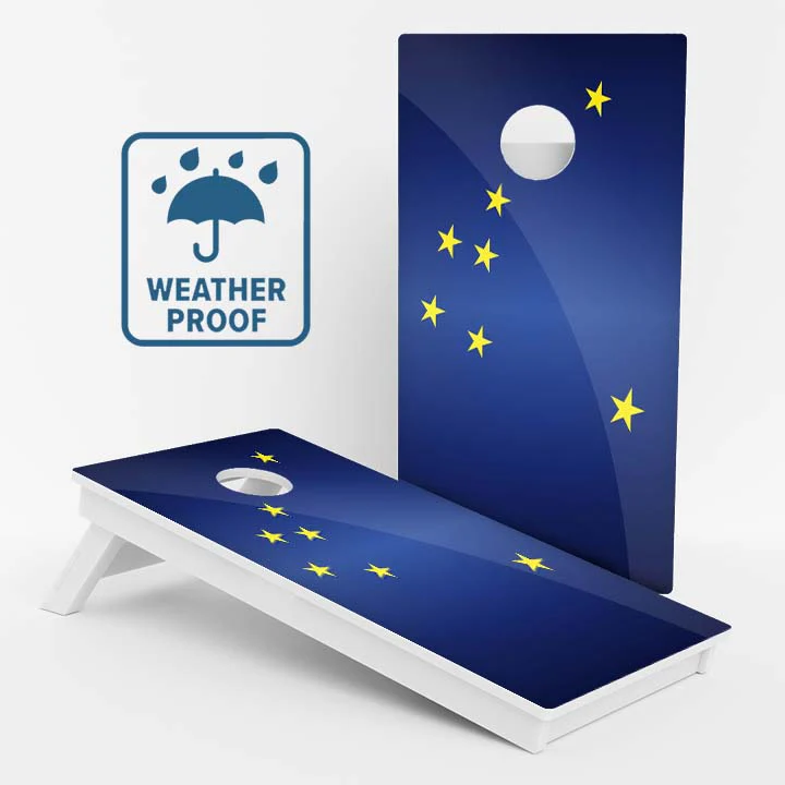 Alaska Flag Weather Proof Cornhole Boards