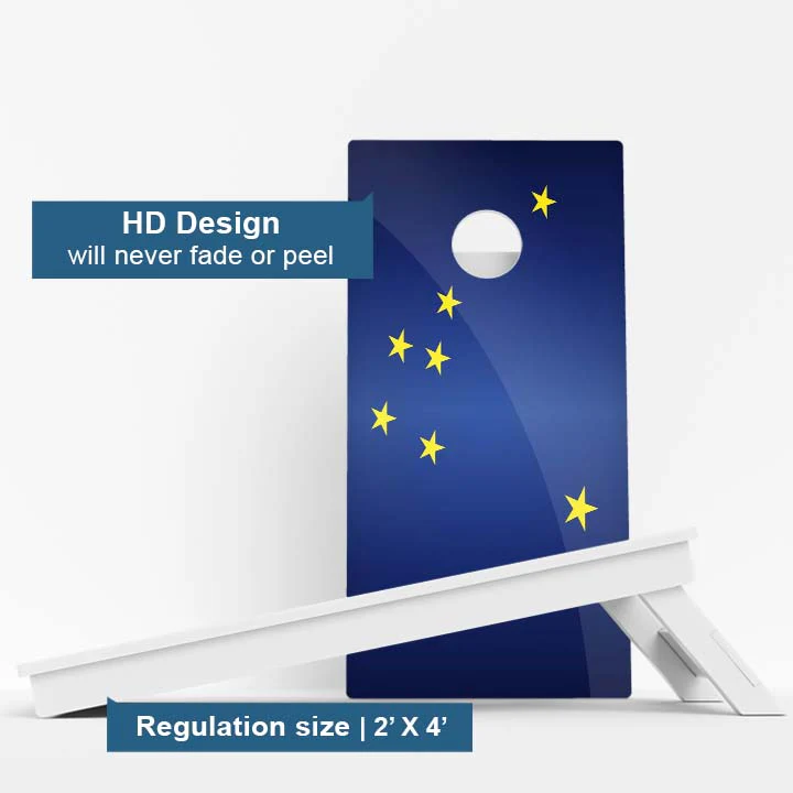 Alaska Flag Weather Proof Cornhole Boards - Image 3