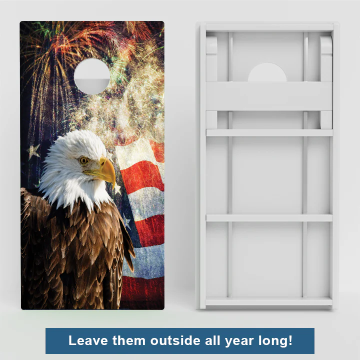 American Flag/Eagle Weather Proof Cornhole Boards - Image 2