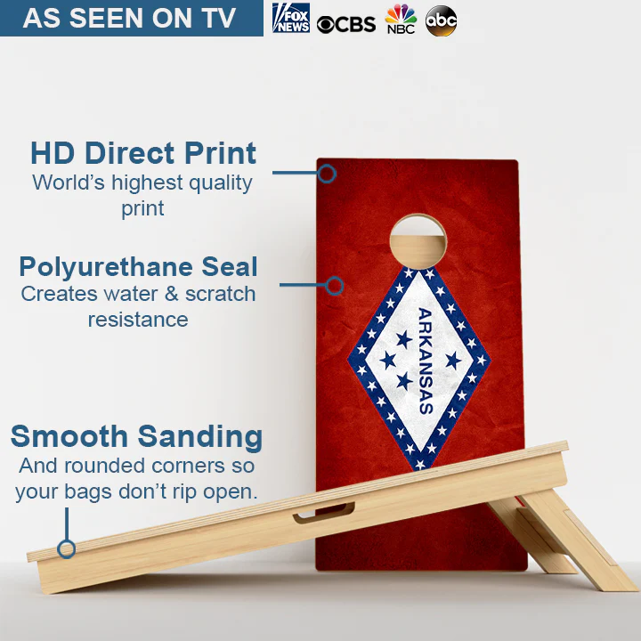 Arkansas Flag Professional Cornhole Boards - Image 3
