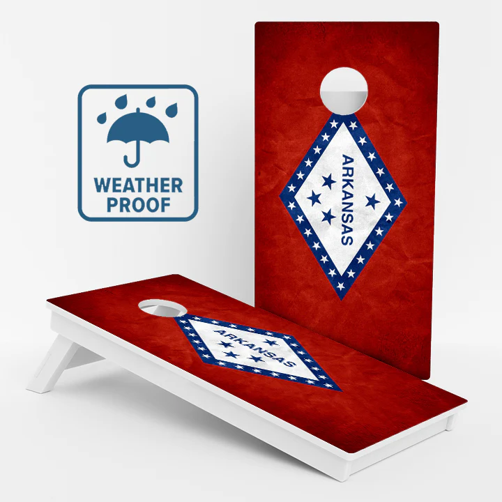 Arkansas Flag Weather Proof Cornhole Boards