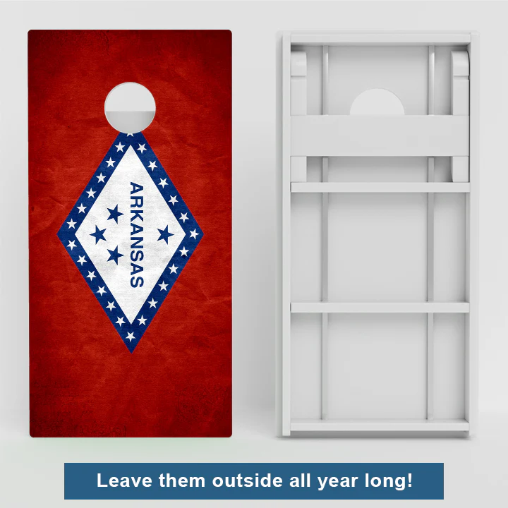 Arkansas Flag Weather Proof Cornhole Boards - Image 2