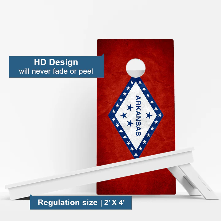 Arkansas Flag Weather Proof Cornhole Boards - Image 3