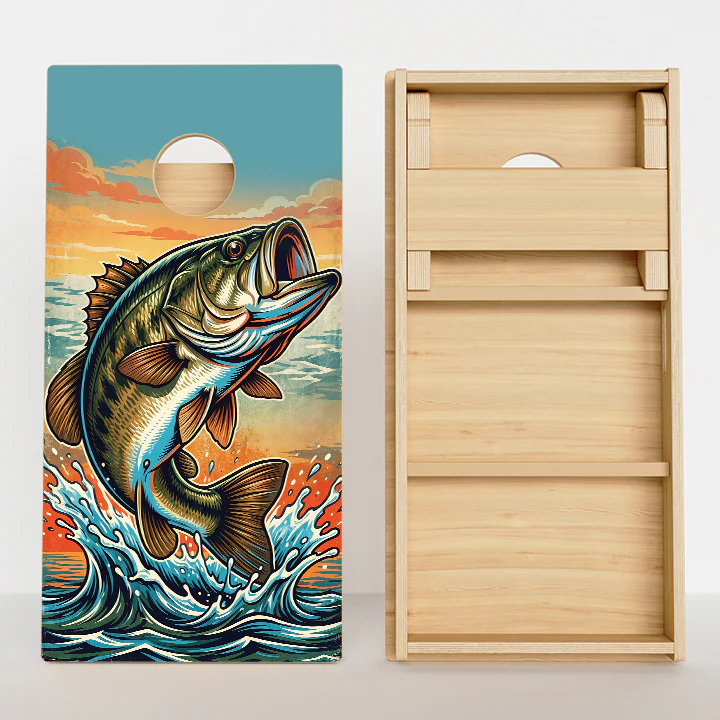 Bass Fishing Professional Cornhole Boards - Image 2