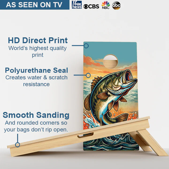 Bass Fishing Professional Cornhole Boards - Image 3