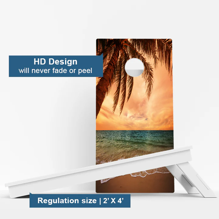 Beach Paradise Weather Proof Cornhole Boards - Image 3
