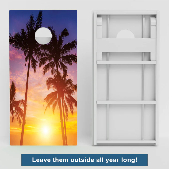 Beach Paradise Weather Proof Cornhole Boards - Image 2
