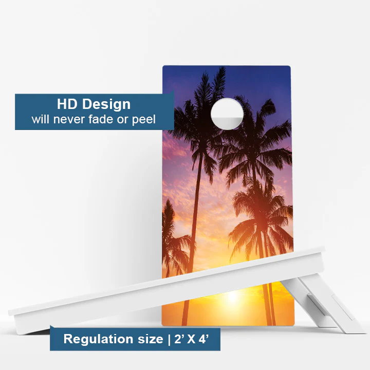 Beach Paradise Weather Proof Cornhole Boards - Image 3