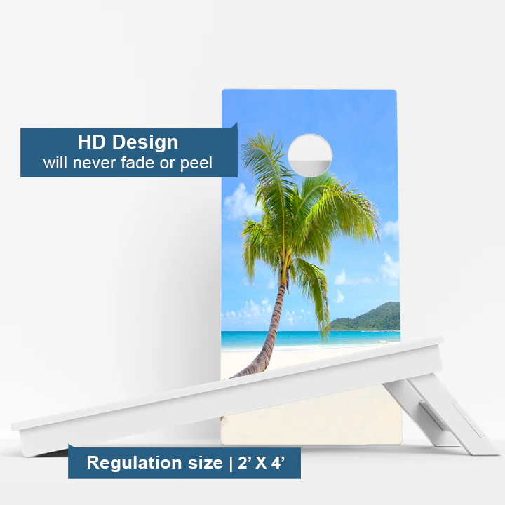 Beach Paradise Weather Proof Cornhole Boards - Image 3