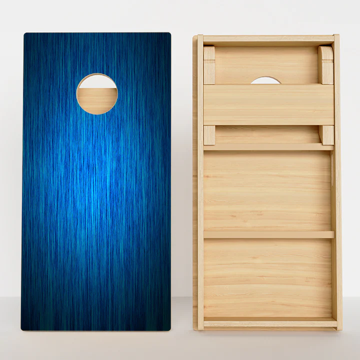 Blue Wood Grain Professional Cornhole Boards - Image 2