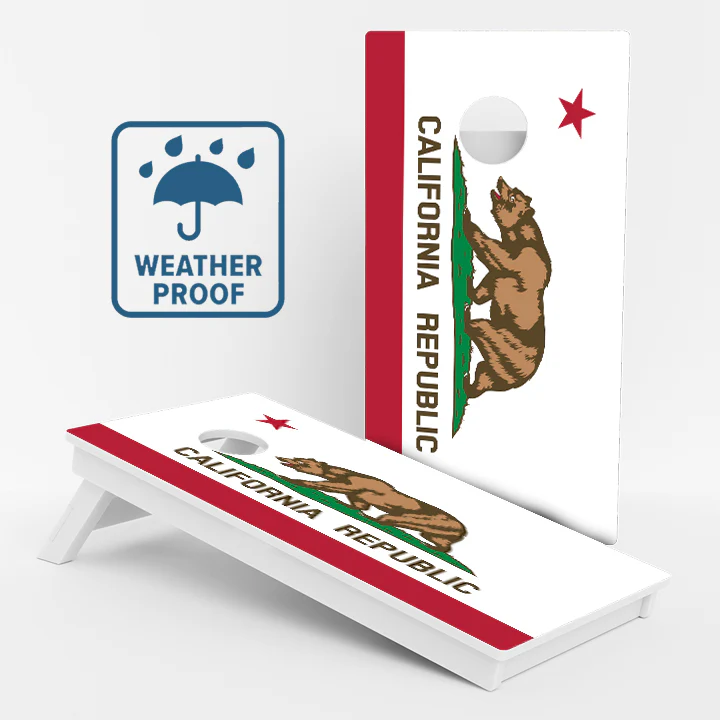 California Flag Weather Proof Cornhole Boards