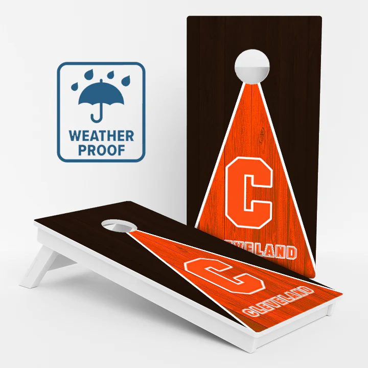 Cleveland Football Weather Proof Cornhole Boards