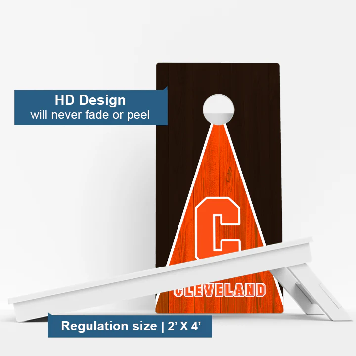 Cleveland Football Weather Proof Cornhole Boards - Image 3