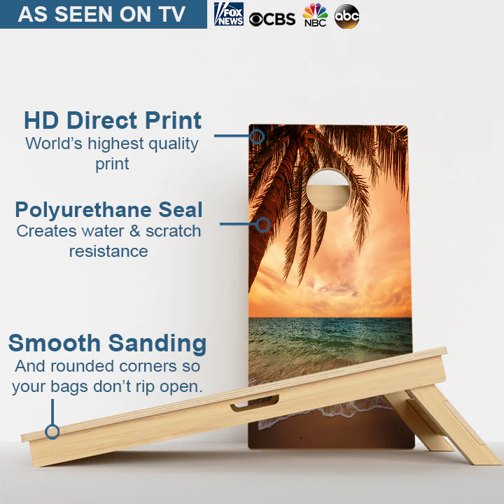 Beach Paradise Professional Cornhole Boards - Image 3