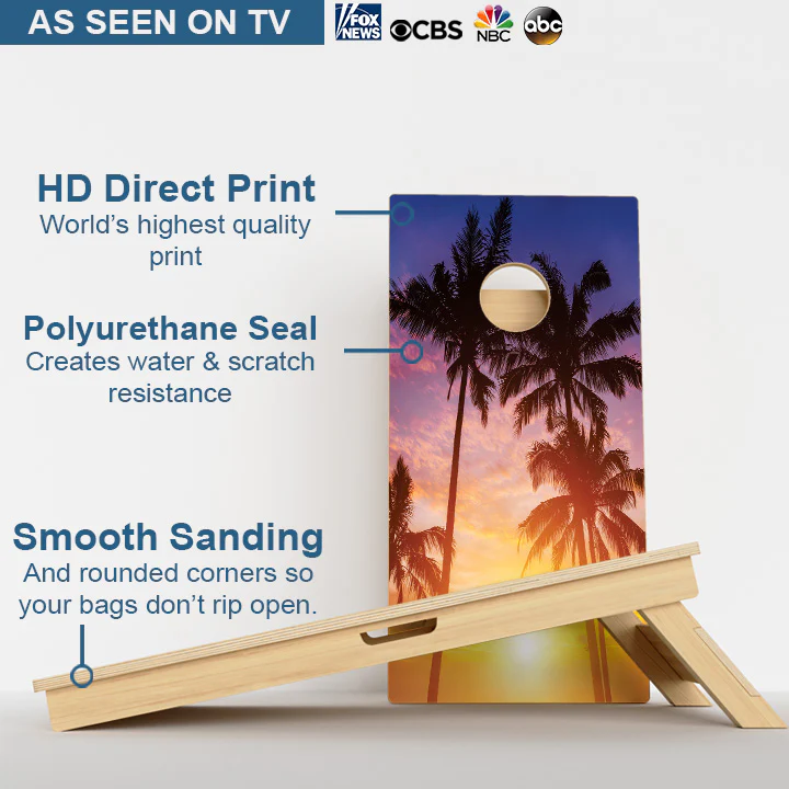 Beach Paradise Professional Cornhole Boards - Image 3