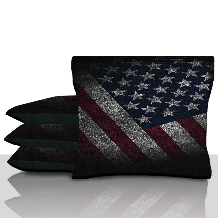 American Flag Dark Fade Cornhole Bags - Image 3