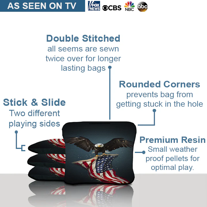 Eagle Carrying American Flag Cornhole Bags - Image 2