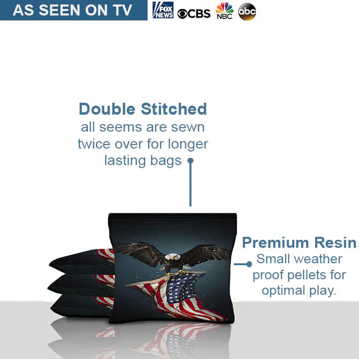 Eagle Carrying American Flag Cornhole Bags - Image 4