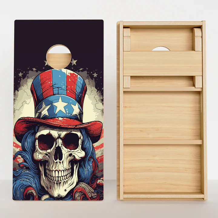 Uncle Sam Skull Professional Cornhole Boards - Image 2