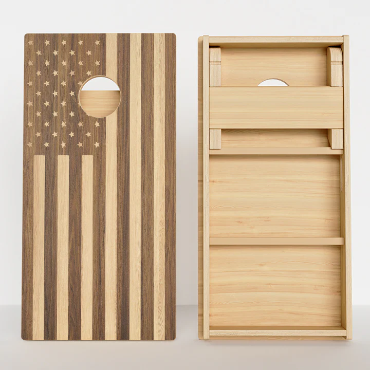 Wood American Flag Professional Cornhole Boards - Image 2