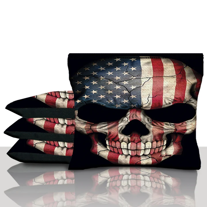 American Flag Punisher Skull Cornhole Bags - Image 3