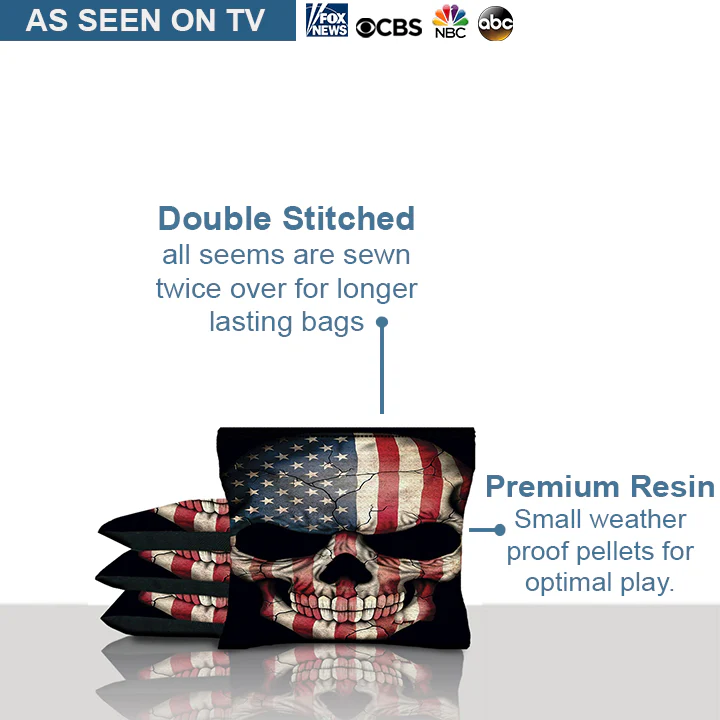 American Flag Punisher Skull Cornhole Bags - Image 4