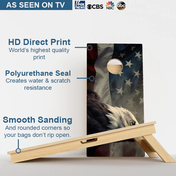 Bald Eagle American Flag Professional Cornhole Boards - Image 3
