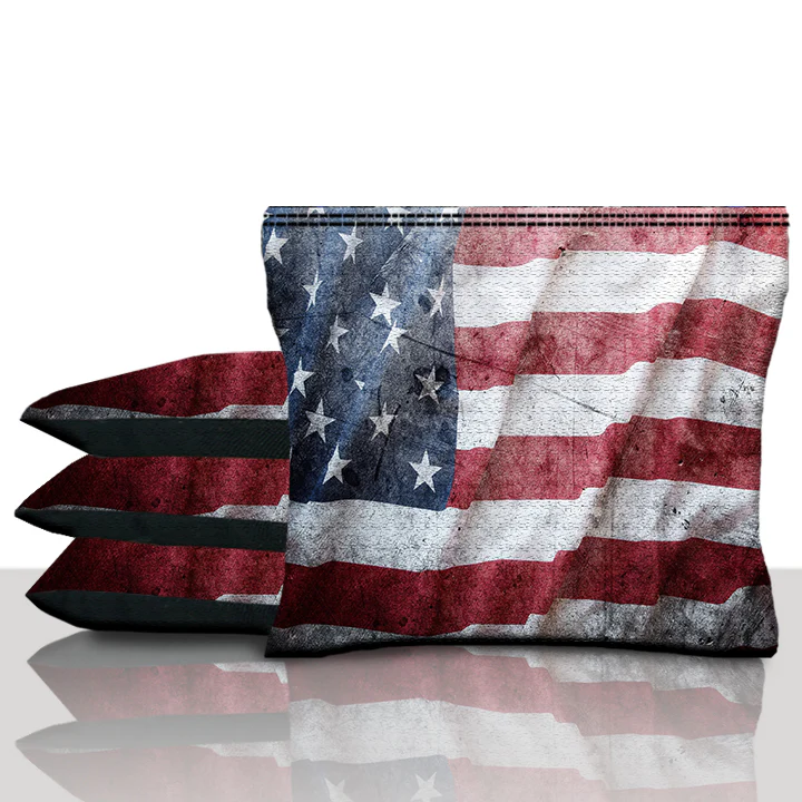 Rustic American Flag Cornhole Bags - Image 3