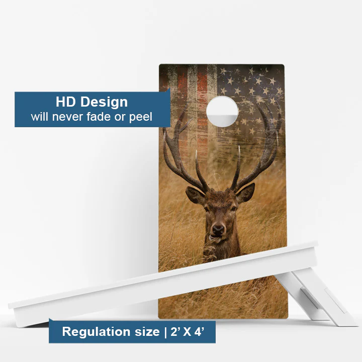 Deer Flag Weather Proof Cornhole Boards - Image 3