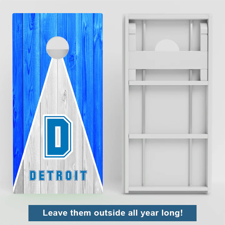Detroit Football Weather Proof Cornhole Boards - Image 2