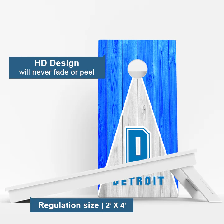Detroit Football Weather Proof Cornhole Boards - Image 3