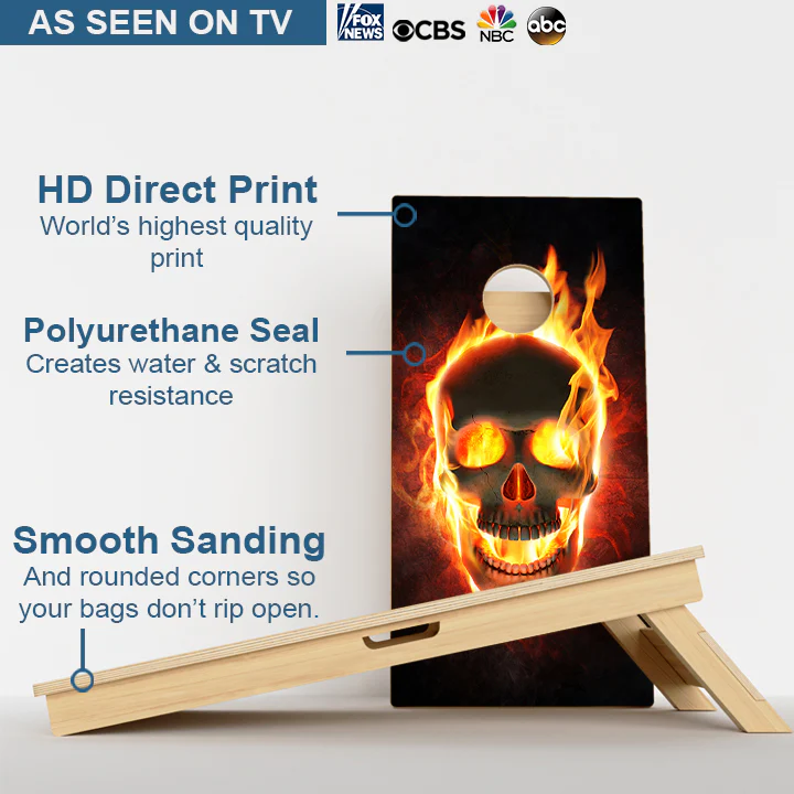 Fire Skull Professional Cornhole Boards - Image 3