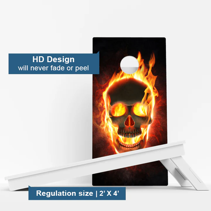 Fire Skull Weather Proof Cornhole Boards - Image 3