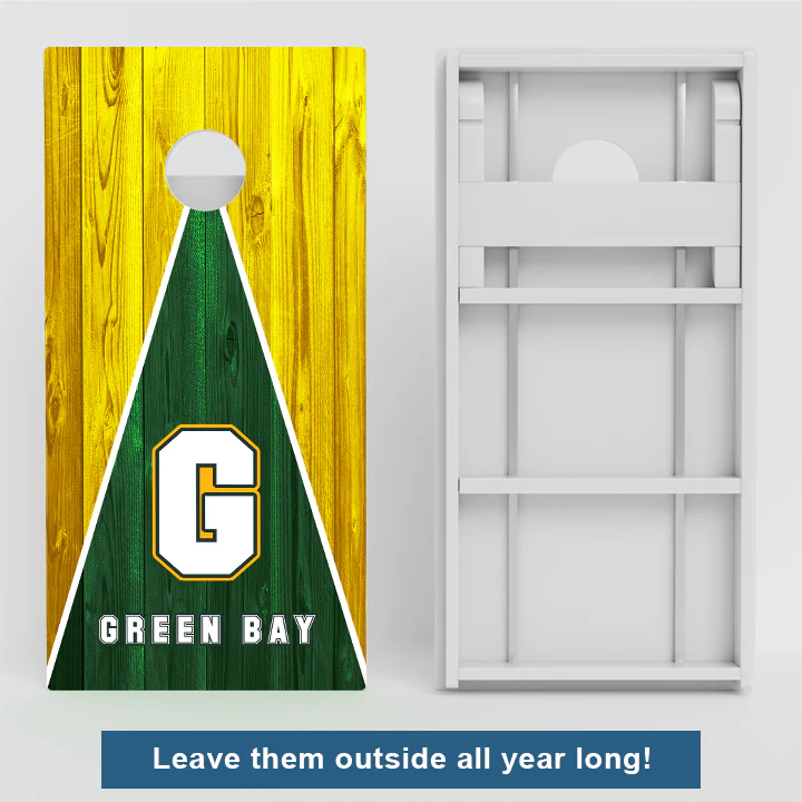 Green Bay Wisconsin Football Weather Proof Cornhole Boards - Image 2