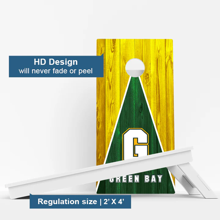 Green Bay Wisconsin Football Weather Proof Cornhole Boards - Image 3