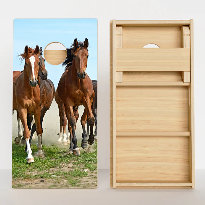 Horses Professional Cornhole Boards - Image 2
