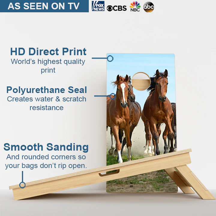 Horses Professional Cornhole Boards - Image 3