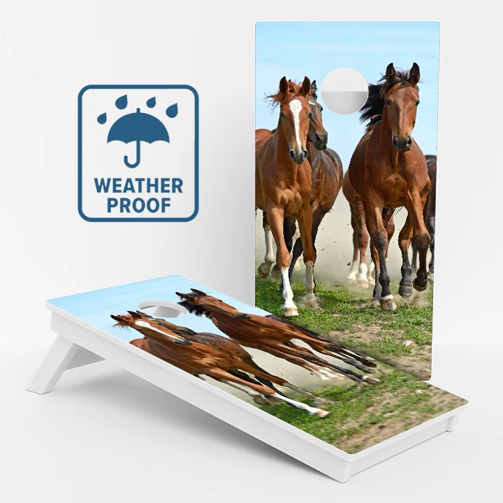 Horses Weather Proof Cornhole Boards