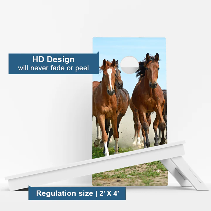 Horses Weather Proof Cornhole Boards - Image 3