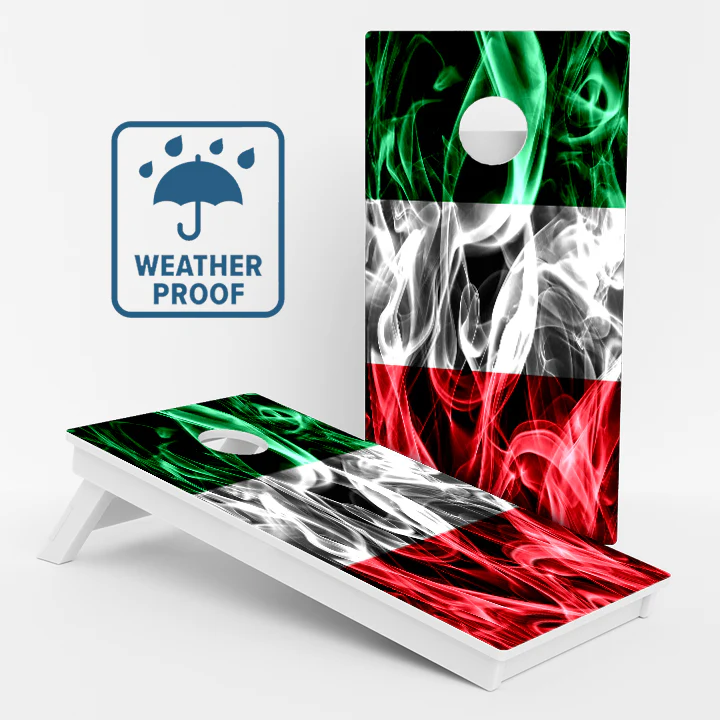 Italy Flag Weather Proof Cornhole Boards