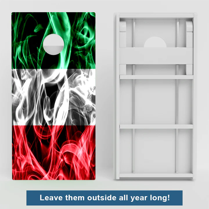 Italy Flag Weather Proof Cornhole Boards - Image 2