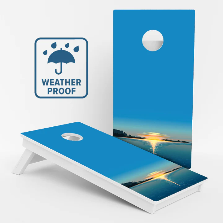 Lake Sunset Weather Proof Cornhole Boards