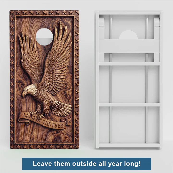 Land Of The Free Weather Proof Cornhole Boards - Image 2