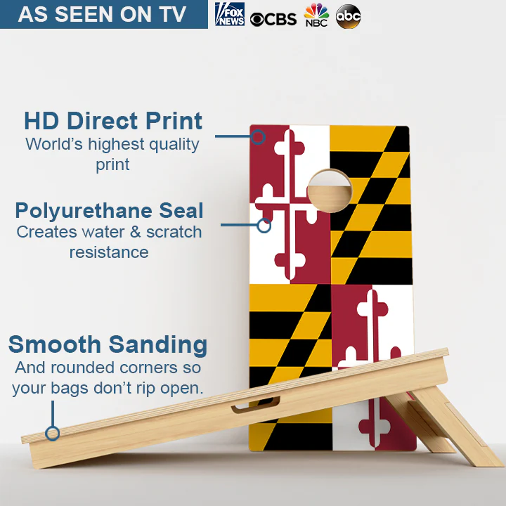 Maryland Flag Professional Cornhole Boards - Image 3