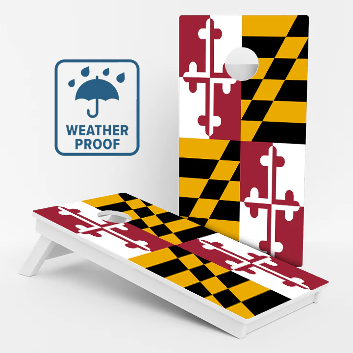 Maryland Flag Weather Proof Cornhole Boards