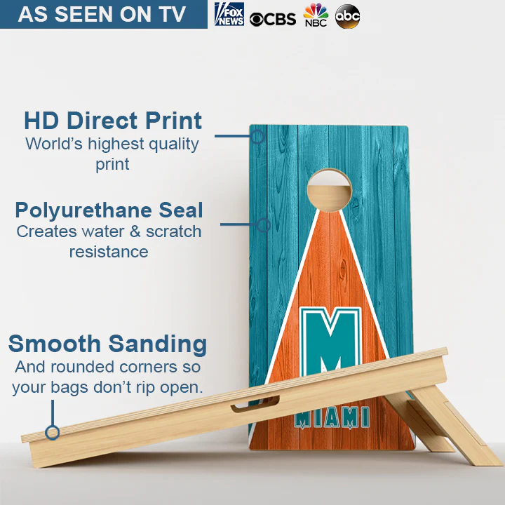 Miami Football Professional Cornhole Boards - Image 3