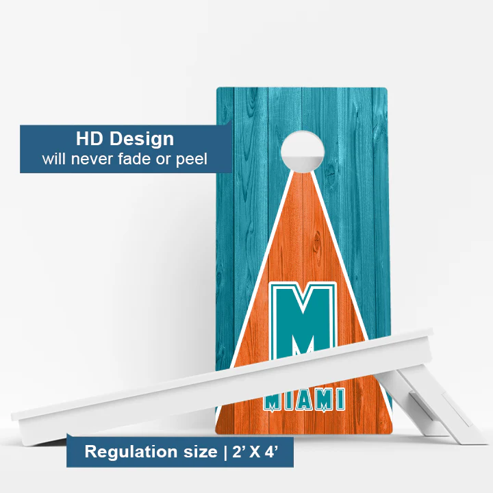 Miami Football Weather Proof Cornhole Boards - Image 3