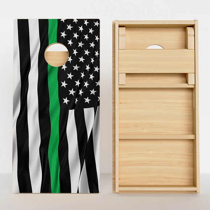 Military Line American Flag Professional Cornhole Boards - Image 2
