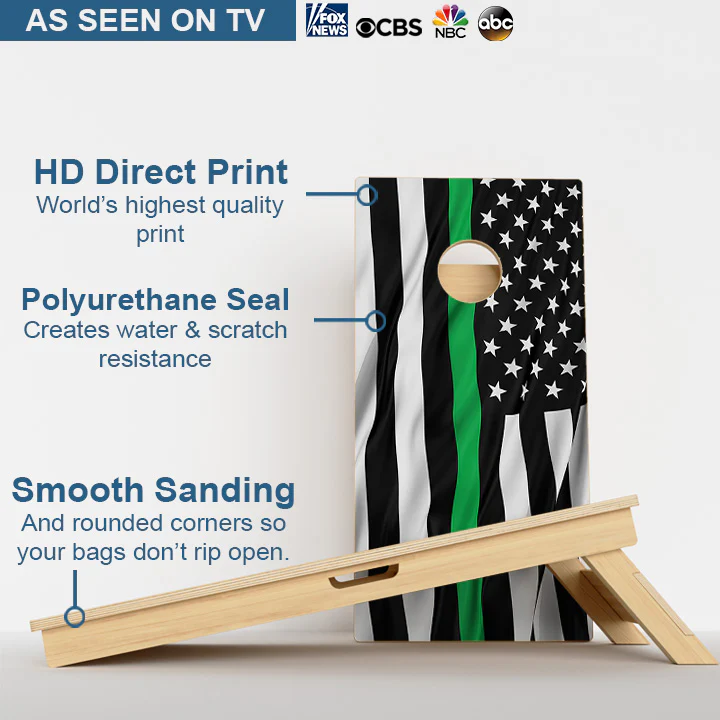 Military Line American Flag Professional Cornhole Boards - Image 3